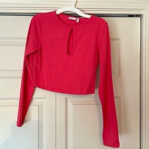 ASOS long sleeve crop top with keyhole cut-out